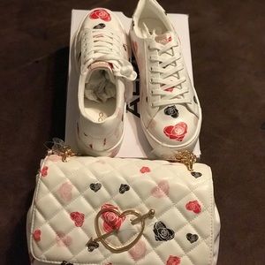 ALDO HEART PURSE AND SNEAKERS